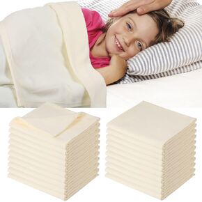 Oudain 20 Pieces Daycare Cot Blankets Preschool Cot Blankets Children's Nap Blanket Daycare Cot Rest Time Blanket White Cot Blankets Bulk Polar Fleece Blanket for Kids and Toddles, 36 x 58 inch in Kuwait