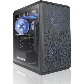 AVGPC Q-Box Series Gaming PC - AMD Ryzen 5 5600G 6-Core Cezanne 6-Core 3.9 GHz with AMD Radeon Graphics with Liquid Cooler 8GB DDR4 500GB SSD Windows 10, Black