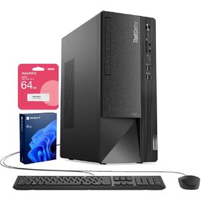 Lenovo ThinkCentre Neo 50t Tower Desktop, 13th Gen Intel 4-Core Processor, 16GB RAM, 1TB SSD, 2-Monitor Support 4K, DP, HDMI, VGA, Wired Keyboard & Mouse, Wi-Fi, Windows 11 Pro, Flash Drive Bundle