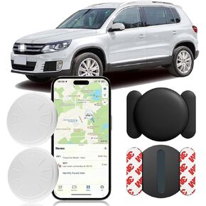 Mini Car GPS Tracking Device for Cars,Vehicles etc,Real Time GPS Tracker for Vehicles Work with Apple My(iOS Only), Hidden Car Tracker with Magnetic Waterproof Case (Black,1PCS)