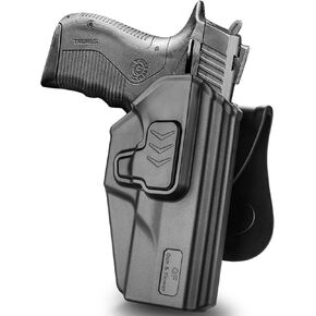 OWB Paddle Holster for Taurus PT-840, Outside Waistband Carry Holster, Level II Retention with Index Finger Release, 360° Adjustable Cant, Fits 1.5"-2.0" Belt, Right Hand