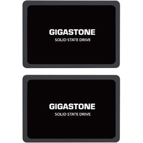 Gigastone SATA SSD 250GB (2-Pack) 2.5 inch SSD 500MB/s Upgrade Laptop PC Memory and Storage PS4 HDD Replacement 2.5" Internal Solid State Hard Drives SATA III SLC Cache 3D NAND Increase Performance