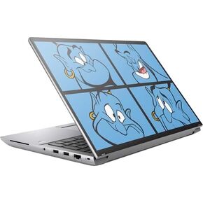 Skinit Decal Laptop Skin Compatible with HP ZBook Fury 16 G10 - Officially Licensed Disney Aladdin Princess Jasmine Silhouette Flower Design