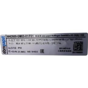 W4D500-GM03-01/F01 400/460V 1.41/0.90A 720/550W 1390/1180RPM coolig Fan