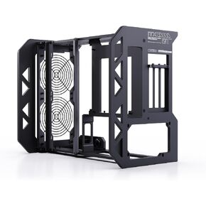 VEDDHA Defender Mini DIY Gaming Computer Case, Open Chassis Case Rack for ITX Motherboards, Heat Dissipation Design,Test Bench,Computer Motherboards Test Bench