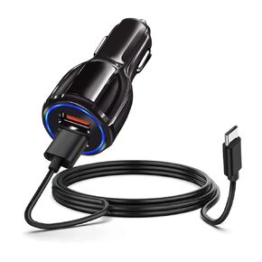 Fast Android Car Charger USB C Cable Cable لـ T-Mobile Revvl 7 Pro Revvl 6 Pro 5G/Revvl V+ 4 2 Plus 4 Plus ، Cat S62 S62 S52 ، ALCATEL TCL 4X 5G TCL Flip Pro