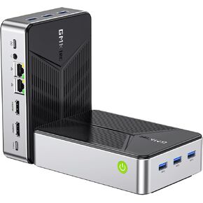 GMKtec Mini PC NAS Intel N150 Dual Boot System Desktop Computer 12GB DDR5 64GB EMMC+512GB SSD, 4*M.2 NVMe Slots, Dual NIC 2.5G, USB-C/USB 3.2 10Gbps, Network Attached Storage Upgraded G9