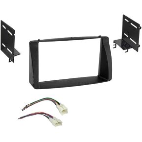 Double Din Car Stereo Dash Kit متوافق مع 2003 2004 2005 2006 2007 2008 Toyota Corolla (Dash Kit + Wiring Harness)