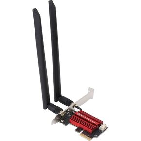 WiFi 6E PCIe Card, 4200Mbps 2.4GHz 5GHz 6GHz Triple Band PCIe WiFi Adapter, WPA3 Encryption, Low Latency Wireless Adapter for Desktop Computer, Gaming, Streaming