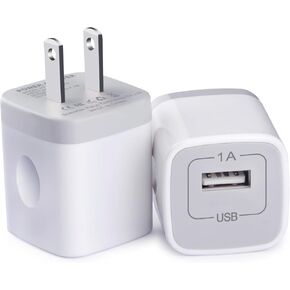 USB Wall Charger,5V 1A Power Adapter,2Pack Fast Charging Block Charger Box Single Port Outlet Plug for iPhone 16e/16 Pro Max/16 Pro/16 Plus/16/15/14/13/12,Samsung Galaxy S25 Ultra/S24/A56/A36/A26/A16
