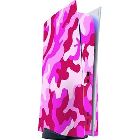 ITS A Skin Skins Compatible with Sony Playstation 5 Console Disc Edition - Protective Decal Overlay Stickers wrap Cover - Pink camo, Camouflage