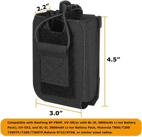 KRYDEX Tactical Radio Holster Adjustable Radio Pouch with Molle and Belt Loop for Two Ways Walkie Talkie in Saudi Arabia