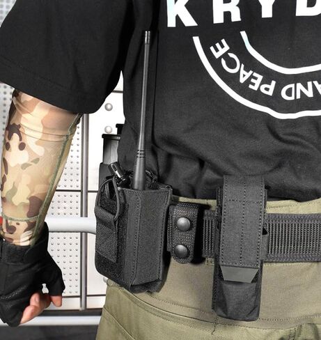 KRYDEX Tactical Radio Holster Adjustable Radio Pouch with Molle and Belt Loop for Two Ways Walkie Talkie in Saudi Arabia