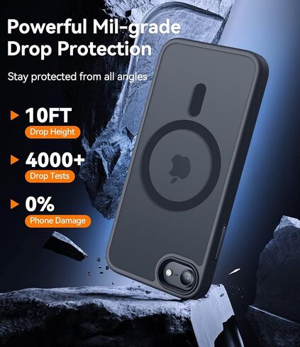 Canshn Magnetic Case لـ iPhone SE/8 ، تم تصميمه في مغناطيس متوافق مع Magsafe ، غطاء الهاتف غير اللامع الشفاف لـ iPhone 8/Se 2/3 (4.7 ") in Kuwait