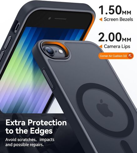 Canshn Magnetic Case لـ iPhone SE/8 ، تم تصميمه في مغناطيس متوافق مع Magsafe ، غطاء الهاتف غير اللامع الشفاف لـ iPhone 8/Se 2/3 (4.7 ") in Kuwait