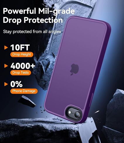 Canshn Magnetic Case لـ iPhone SE/8 ، تم تصميمه في مغناطيس متوافق مع Magsafe ، غطاء الهاتف غير اللامع الشفاف لـ iPhone 8/Se 2/3 (4.7 ") in Kuwait