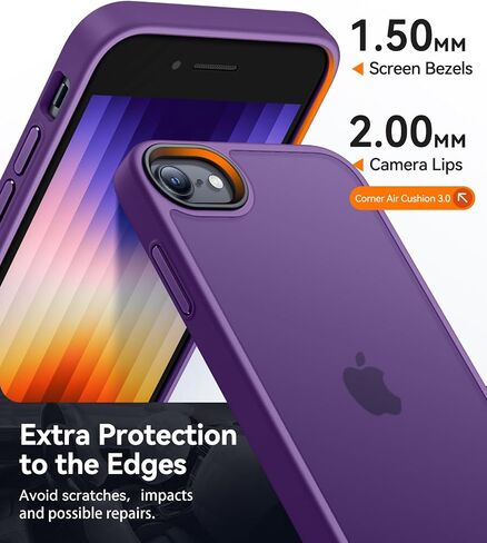 Canshn Magnetic Case لـ iPhone SE/8 ، تم تصميمه في مغناطيس متوافق مع Magsafe ، غطاء الهاتف غير اللامع الشفاف لـ iPhone 8/Se 2/3 (4.7 ") in Kuwait