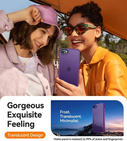 Canshn Magnetic Case لـ iPhone SE/8 ، تم تصميمه في مغناطيس متوافق مع Magsafe ، غطاء الهاتف غير اللامع الشفاف لـ iPhone 8/Se 2/3 (4.7 ") in Kuwait