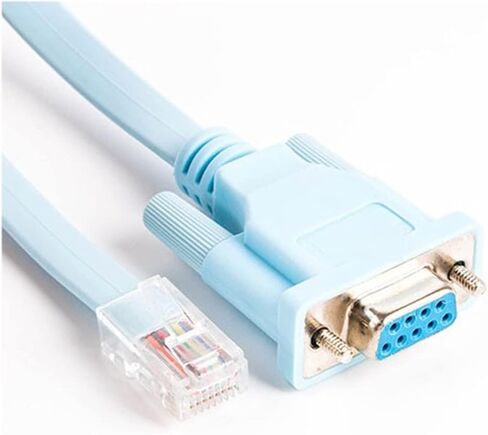 RJ45 CAT5E CAT6 إلى RS232 DB9 CONSOLE ROUTER CABLE (الحجم: 1.5 متر ، اللون: أسود) in Kuwait