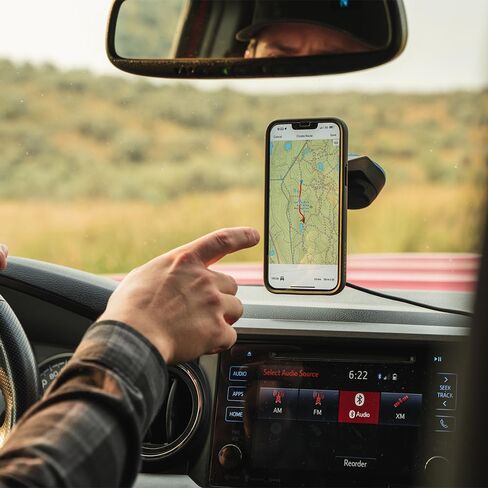 Quad Lock Windscreen/Dashboard Car Phone Holder with MAG Wireless Charging Head V2 and MAG Phone Case for iPhone 15 Pro Max in Kuwait