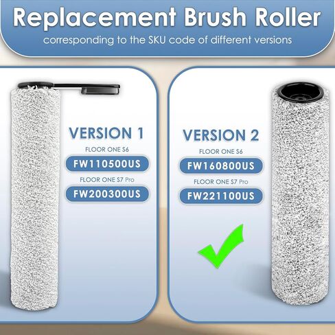 (4 Pieces) Replacement Brush Rollers and HEPA Filters Compatible with Tineco Floor ONE S6/ S7 PRO Smart Cordless Wet Dry Vacuum Cleaner, 2 Brush Rollers, 2 HEPA Filters in Saudi Arabia