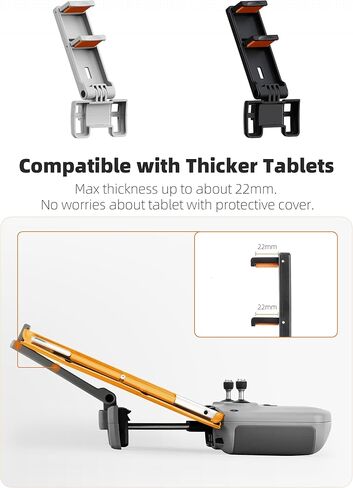 BTG Tablet Tablet حامل حامل لـ DJI RC N1 N2 N3 إكسسوارات وحدة التحكم عن بُعد (أسود) in Saudi Arabia