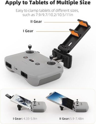 BTG Tablet Tablet حامل حامل لـ DJI RC N1 N2 N3 إكسسوارات وحدة التحكم عن بُعد (أسود) in Saudi Arabia