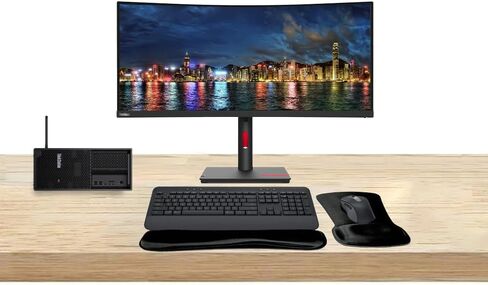 Lenovo ThinkStation P3 Tower i7k, 64GB RAM, 1TB SSD, Windows 11 Pro, RTX A4000 16GB DDR6 Bundled with ThinkVision T34w 34" Curved 2K, MK650 Wireless Keyboard & Mouse, Gel Mouse & Wrist Pad in Saudi Arabia