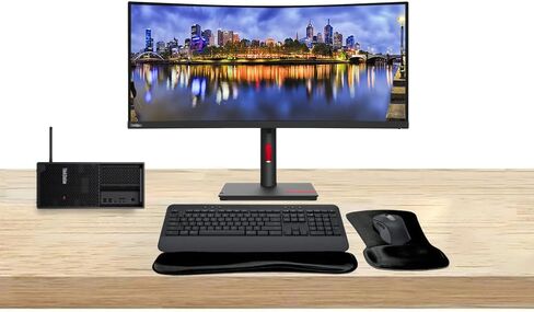Lenovo ThinkStation P3 Tower i7k, 64GB RAM, 1TB SSD, Windows 11 Pro, RTX A4000 16GB DDR6 Bundled with ThinkVision T34w 34" Curved 2K, MK650 Wireless Keyboard & Mouse, Gel Mouse & Wrist Pad in Saudi Arabia