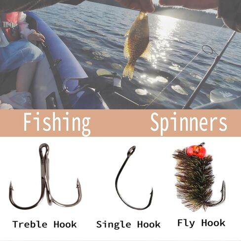 shiawasena fishing spinners ، 10pcs trout fishing lures kit ، inline spinner baits with apions & treble hooks & fly hooks ، flash flash vers for trout ، panfish ، bass ، pike in Kuwait