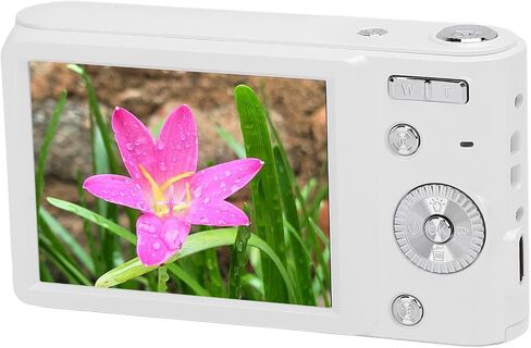4K 50MP Digital Camera HD 16x Digital Zoom 2.8 Inch LCD Screen Anti Shake Autofocus Retro Compact Small Camera with Flash for Travel (Pink) in Kuwait