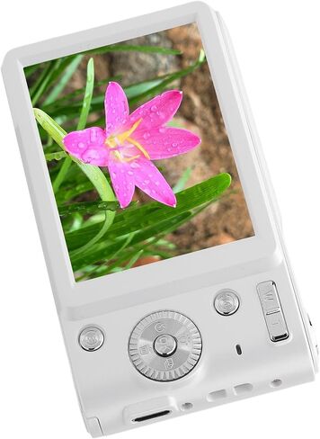 4K 50MP Digital Camera HD 16x Digital Zoom 2.8 Inch LCD Screen Anti Shake Autofocus Retro Compact Small Camera with Flash for Travel (Pink) in Kuwait