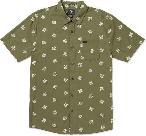 Volcom Men's Scaler Stone Short Sleeve Button Down Shirt in Saudi Arabia