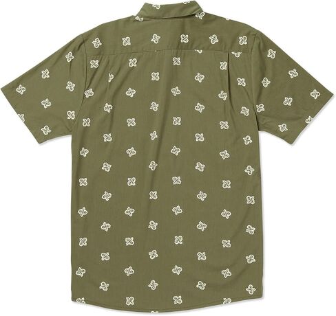 Volcom Men's Scaler Stone Short Sleeve Button Down Shirt in Saudi Arabia