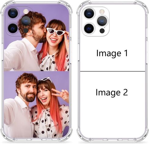 Bitrue Custom Picture Phone Case for iPhone 16e 16 15 14 12 13 11 Pro Max Plus XR X se 8 7 6, Four-Corner airbag is Anti-Drop,Anti-Scratch Soft Personalized Protective Clear TPU Case in Kuwait