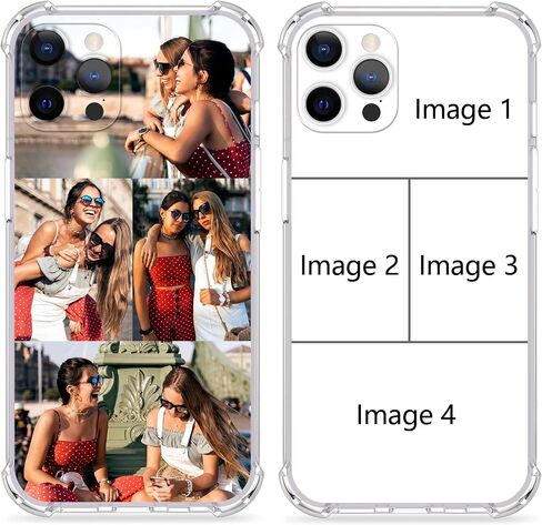Bitrue Custom Picture Phone Case for iPhone 16e 16 15 14 12 13 11 Pro Max Plus XR X se 8 7 6, Four-Corner airbag is Anti-Drop,Anti-Scratch Soft Personalized Protective Clear TPU Case in Kuwait