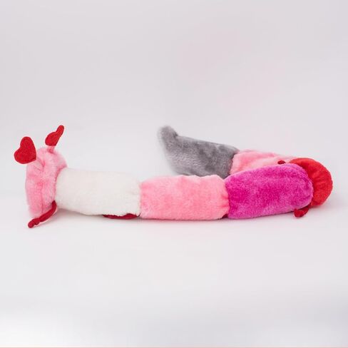 ZippyPaws - Valentine's Caterpillar Stuffed Toy - Squeaky Dog Chew Toy - Deluxe with 6 Blaster Squeakers in Kuwait