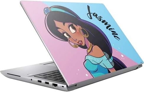 Skinit Decal Laptop Skin Compatible with HP ZBook Fury 16 G10 - Officially Licensed Disney Aladdin Princess Jasmine Silhouette Flower Design in Saudi Arabia