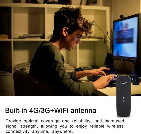 Dpofirs Network Router, 4G LTE USB Portable Router, Pocket Mobile Hotspot with SIM Card Slot Support B1/B3/B5, Unlocked Travel Partner Router for Travel (with in Kuwait