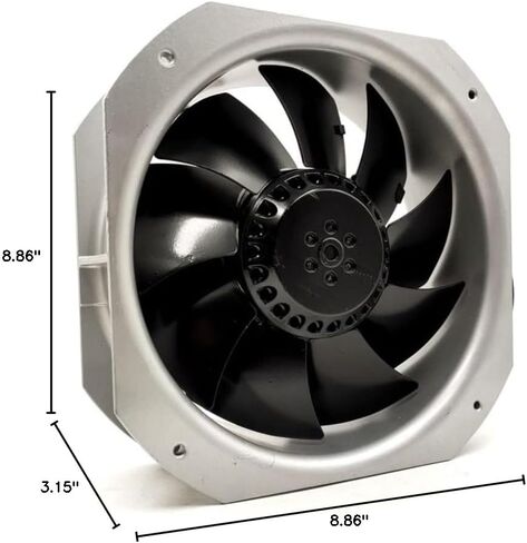 W2E200-HH86-07 115V 0.58/0.70A 64/80W 225 مم مروحة التبريد 225x225x80mm in Kuwait