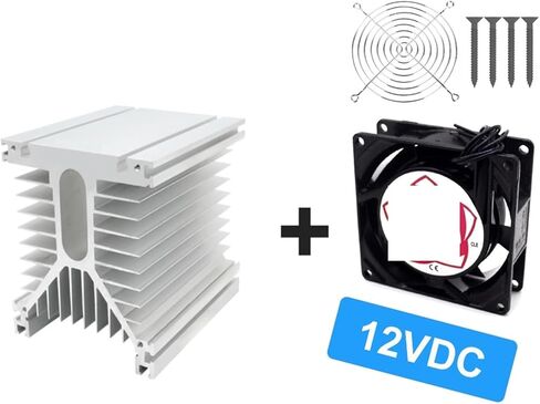 1pcs Y-80 High Power Module Radiator heatsink with 120 * 120 * 38mm 220VAC Radiator Fan for DA AA Industrial SSR 60A 80A 100A Relay(Y-80 and Fan 220V) in Saudi Arabia