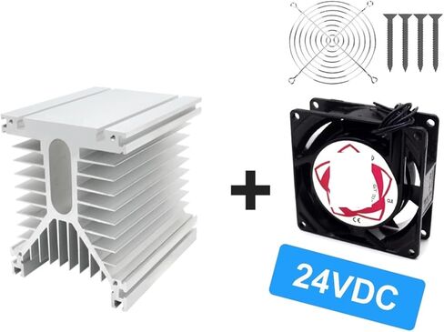 1pcs Y-80 High Power Module Radiator heatsink with 120 * 120 * 38mm 220VAC Radiator Fan for DA AA Industrial SSR 60A 80A 100A Relay(Y-80 and Fan 220V) in Saudi Arabia