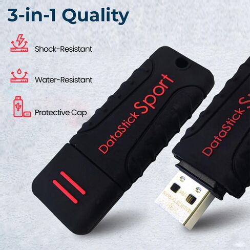 مقاومة للماء 128 جيجا بايت Datastick Sport بواسطة Centon ، 10 حزمة ، وعصا ذاكرة محرك أقراص فلاش USB 2.0 للتخزين والنسخ الاحتياطي in Kuwait
