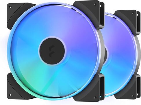 Fractal Design Prisma AL-18 PWM 180 mm Addressable RGB LED LLS Bearing Computer Case Fan (2-Pack) in Kuwait