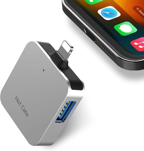 Card Reader for iPhone, Memory Card Reader with USB Camera Adapter Plug and Play Trail Game Camera Viewer Supports SD and TF Card MicroSD Card Adapter for iPad No App Required in Saudi Arabia