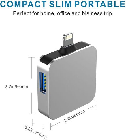 Card Reader for iPhone, Memory Card Reader with USB Camera Adapter Plug and Play Trail Game Camera Viewer Supports SD and TF Card MicroSD Card Adapter for iPad No App Required in Saudi Arabia