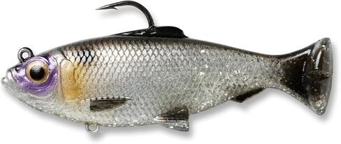Savage Gear Pulse Tail Baitfish RTF Fishing Bait, 3/8 oz, White, Realistic Contours & Movement, Durable Construction, Heavy-Duty Fishing Hook, Built-in Rattle in Saudi Arabia