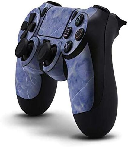 Skinit Decal Gaming Skin Compatible with PS4 Controller - Marbleized Blue Design in Saudi Arabia