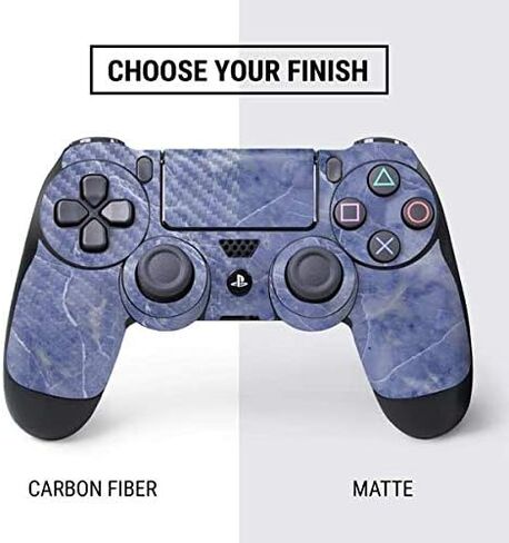 Skinit Decal Gaming Skin Compatible with PS4 Controller - Marbleized Blue Design in Saudi Arabia