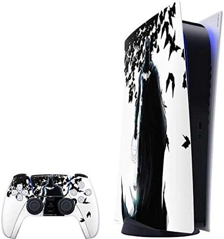 Skinit Decal Gaming Skin Compatible with PS5 Digital Edition Bundle - Officially Licensed DC Comics Batman Holding Batarang Art Design in Saudi Arabia